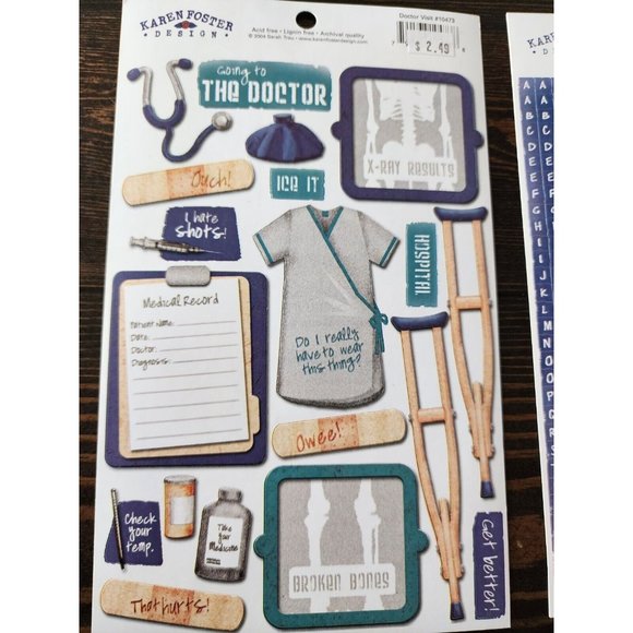 Stickers Lot - Stamping Station SEALED Nurse Doctor Medical ER Retired #14 - Picture 6 of 9